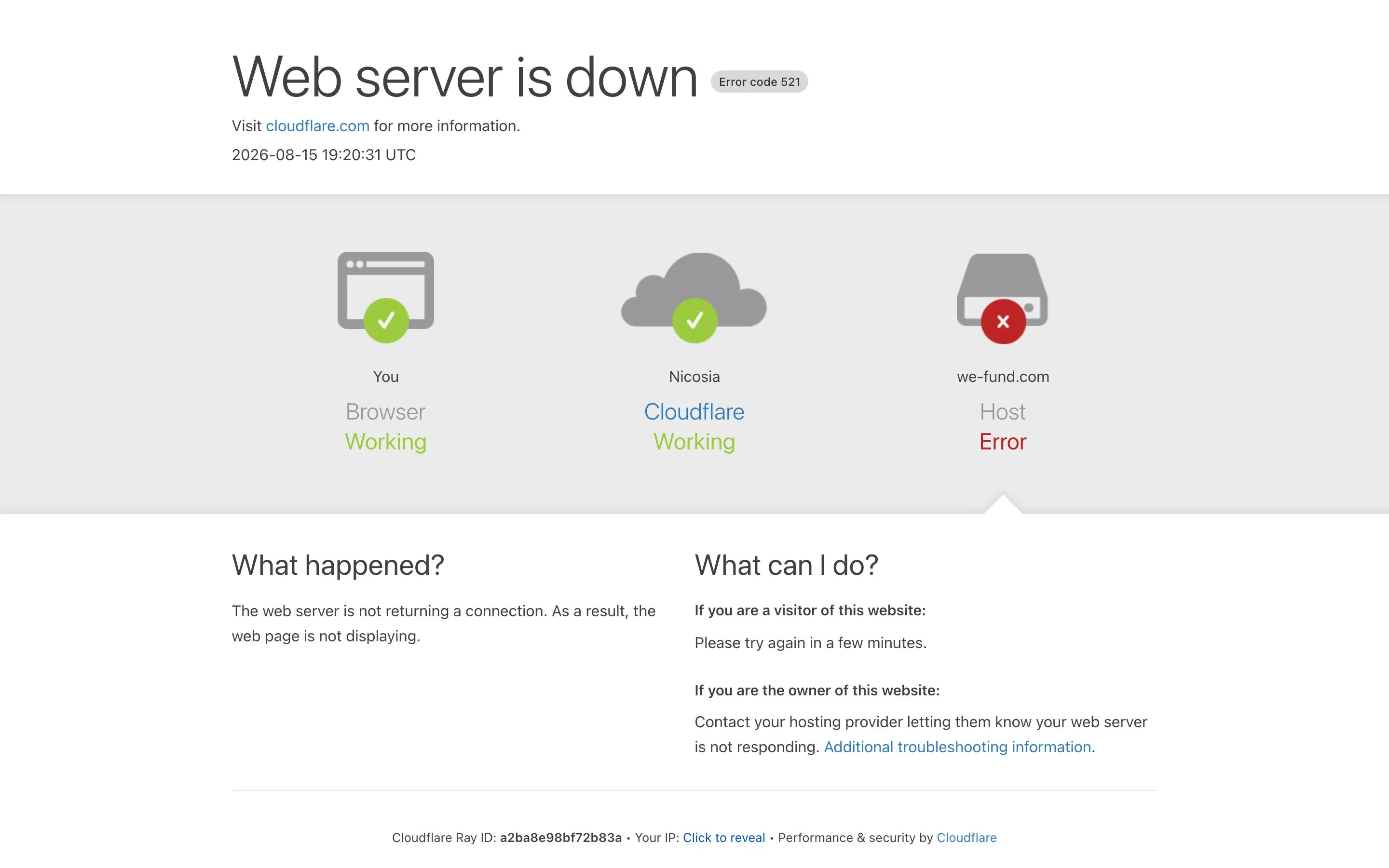 Website von Wefund