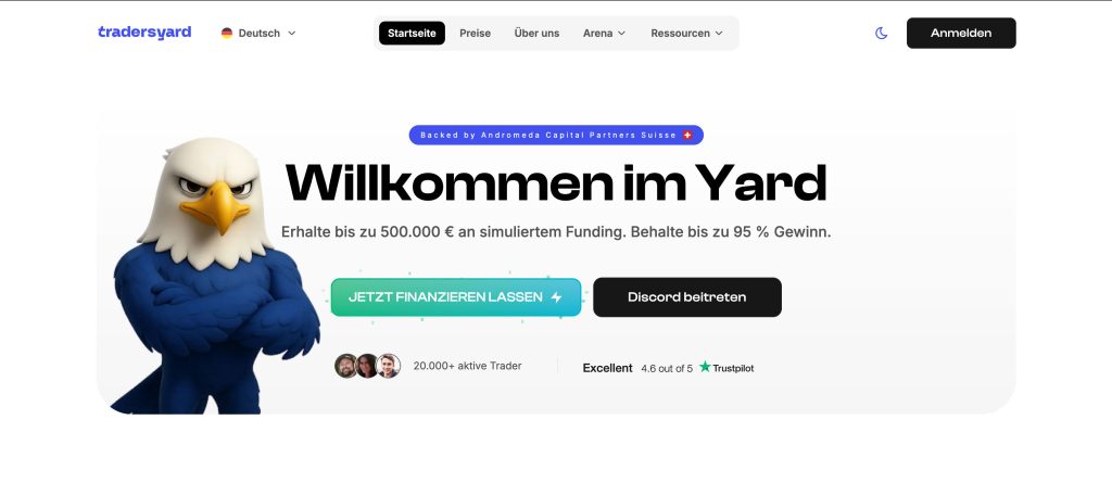 Prop Trading Webseite TradersYard