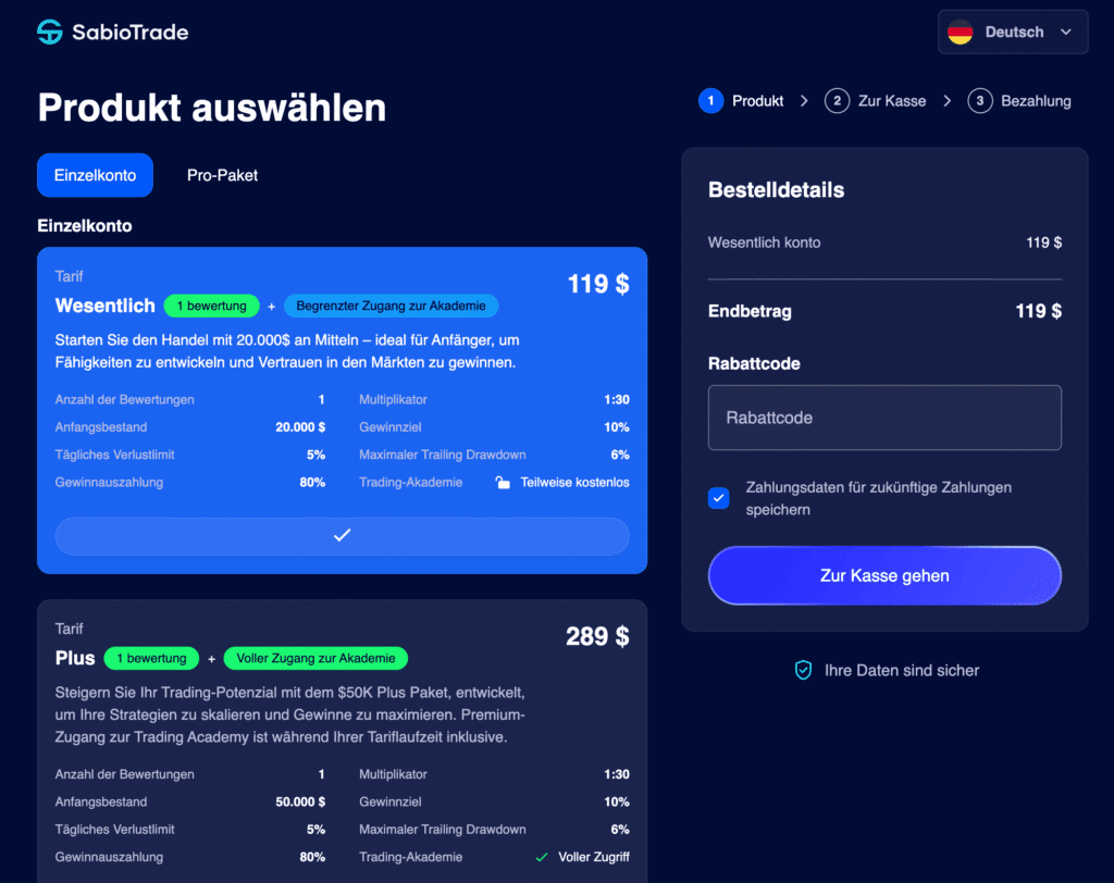 Sabio Trade Gutschein Code
